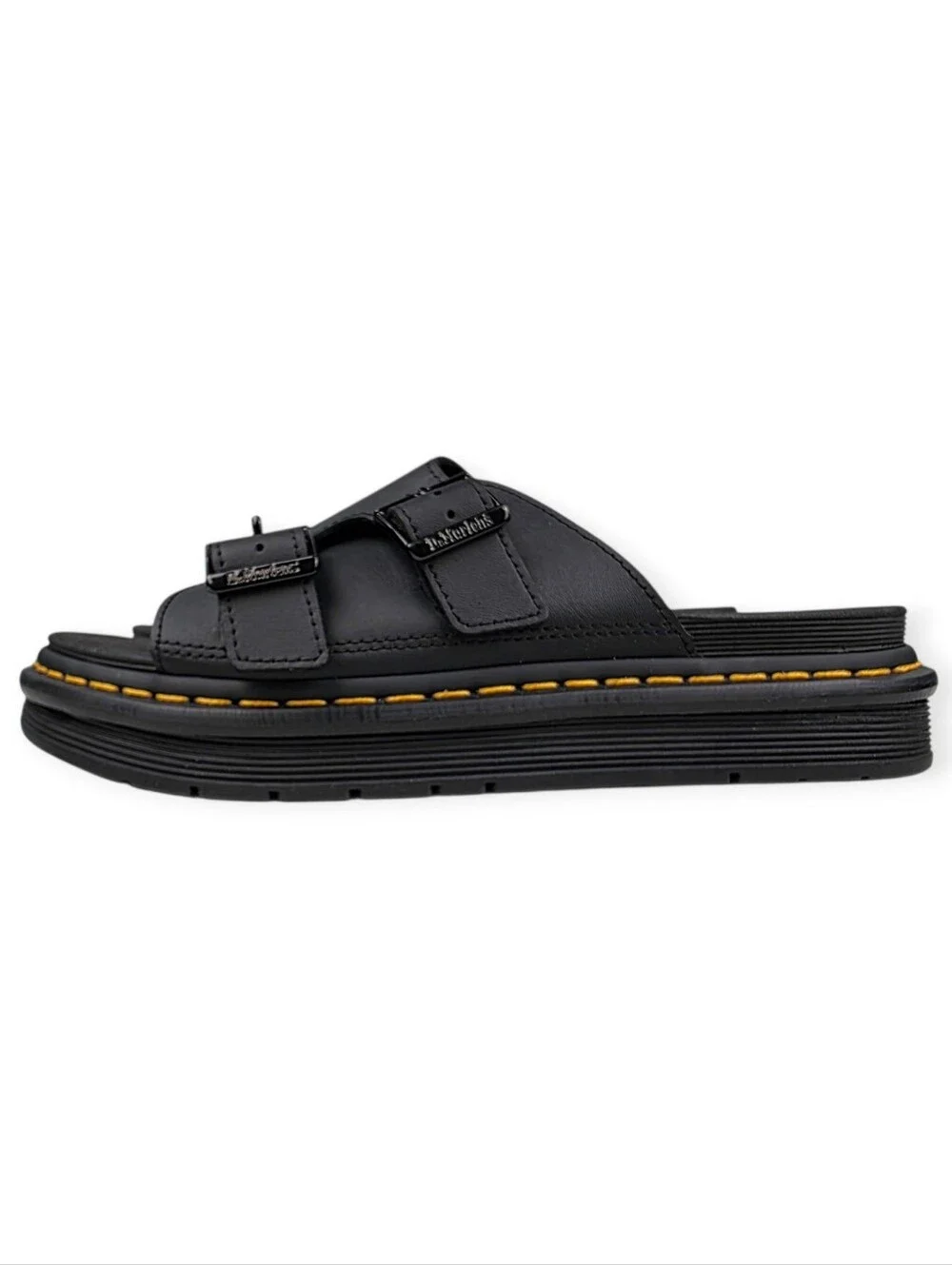 Dr. Martens Dax Black Leather Slide Sandals US Men’s 8 Women's 9 EUC *No Box*